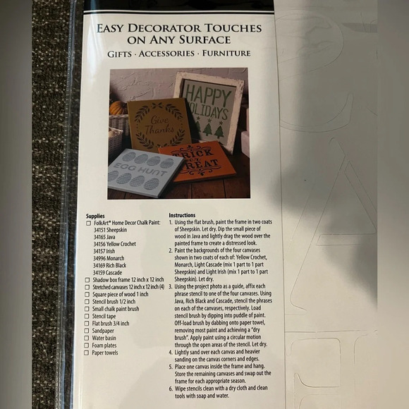 NWT FolkArt Holiday Value Stencil Pack - Picture 2 of 5